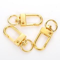 10pcs 12x33mm Metal Dog Clasp Hooks for Keychain DIY Jewelry Findings