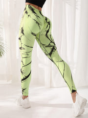 Tie Dye High Waist Yoga Pants Quick Dry Leggings Women's Activewear