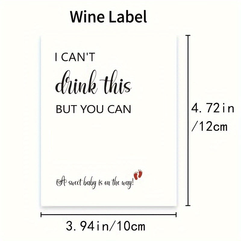 6pcs Pregnancy Wine Labels - Fun and Festive Designs