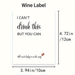 6pcs Pregnancy Wine Labels - Fun and Festive Designs
