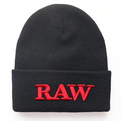 Embroidered Letter RAW Knit Hat Street Hip Hop Warm Wool Hat Men