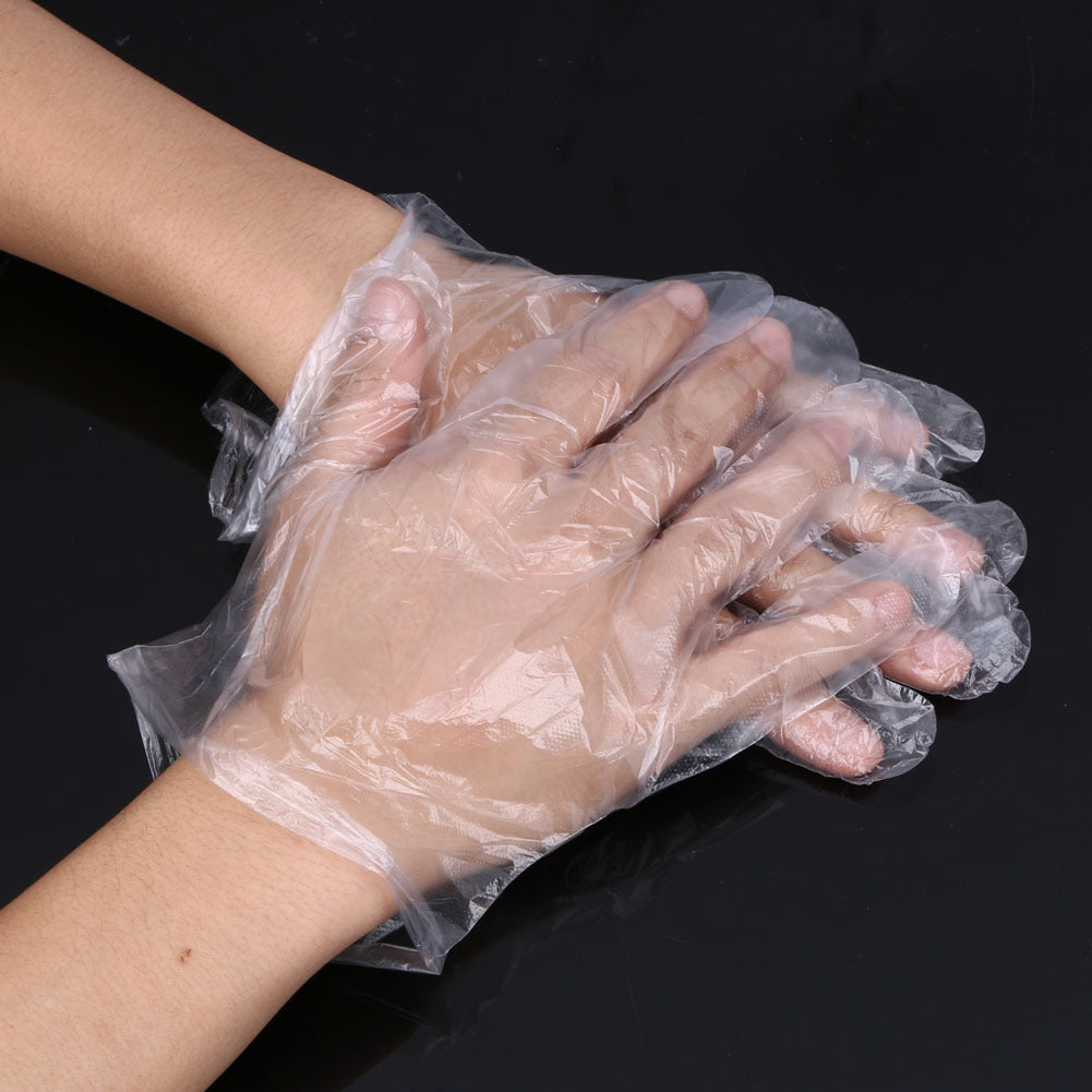 Plastic Clear Disposable Gloves For Cleaning Beauty Work
