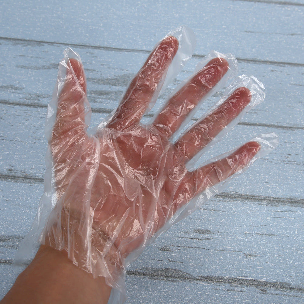 Plastic Clear Disposable Gloves For Cleaning Beauty Work