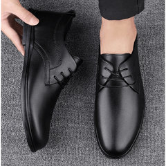 Men's Pointed Toe Oxford Derby Lace Up Dress Shoes for Wedding