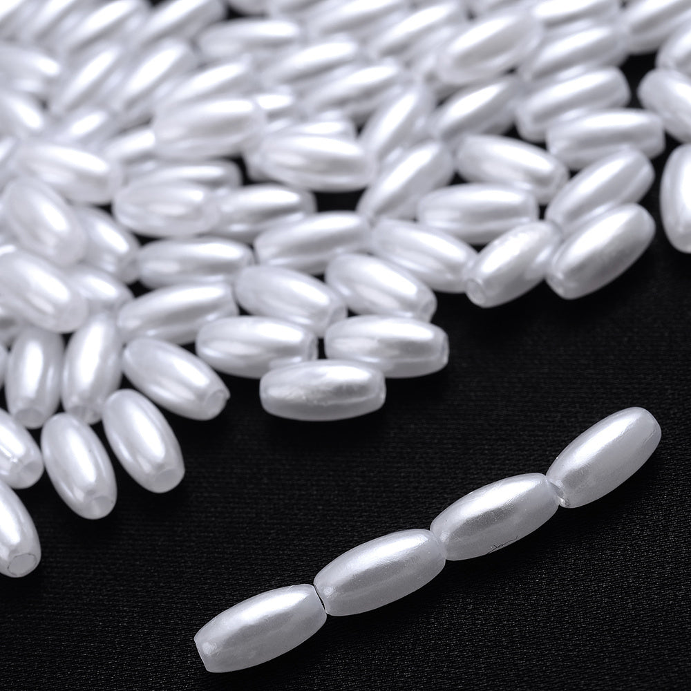 100pcs Oval Spacer Beads Acrylic Jewelry DIY Making Supplies