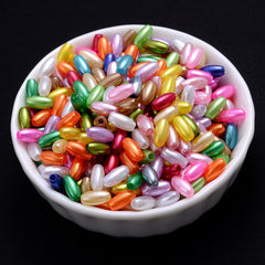 100pcs Oval Spacer Beads Acrylic Jewelry DIY Making Supplies