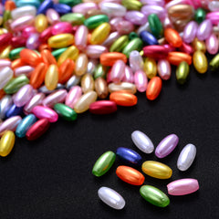100pcs Oval Spacer Beads Acrylic Jewelry DIY Making Supplies