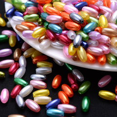 100pcs Oval Spacer Beads Acrylic Jewelry DIY Making Supplies