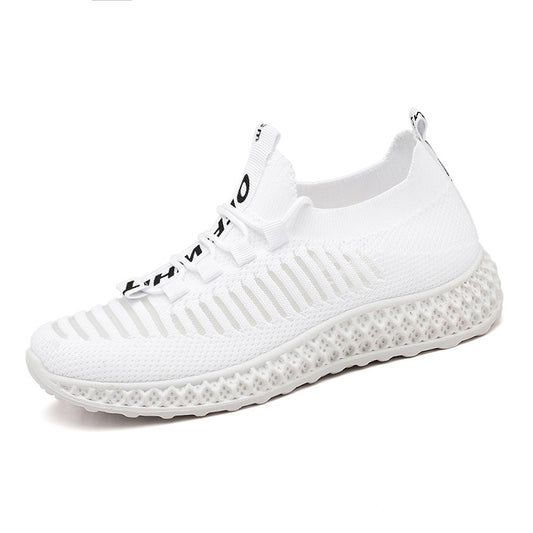 Women's Stripe Running Shoes Breathable Casual Sneakers