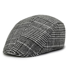 Middle Aged & Elderly Men's Peaked Cap Woolen Warm Dad Hat