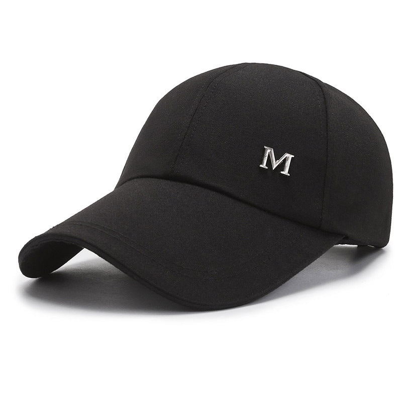Canvas Baseball Cap M Large Brim Peaked Sun Hat