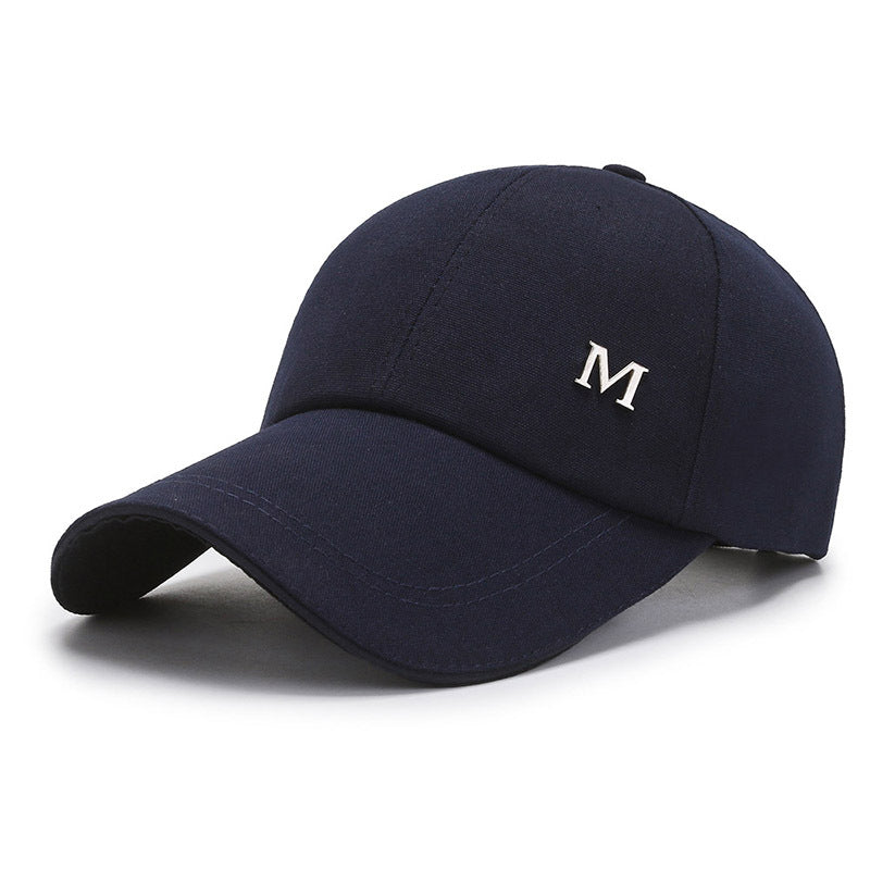 Canvas Baseball Cap M Large Brim Peaked Sun Hat