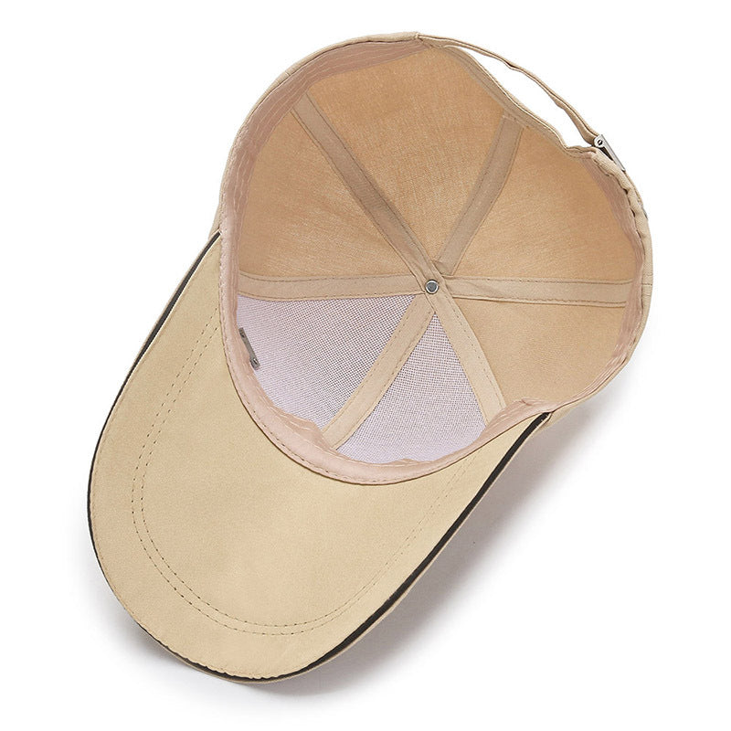 Canvas Baseball Cap M Large Brim Peaked Sun Hat
