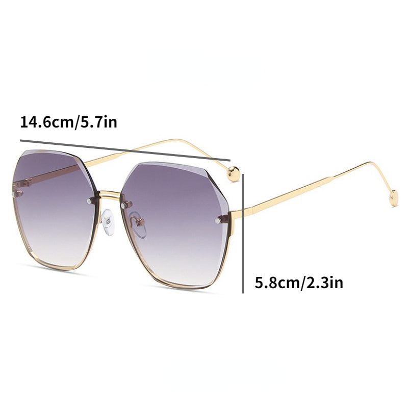Vintage Oversized Square Sunglasses UV Protection