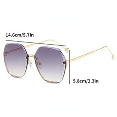 Vintage Oversized Square Sunglasses UV Protection