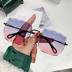 Oversized Square Frame Polarized Sunglasses Gradient Lenses