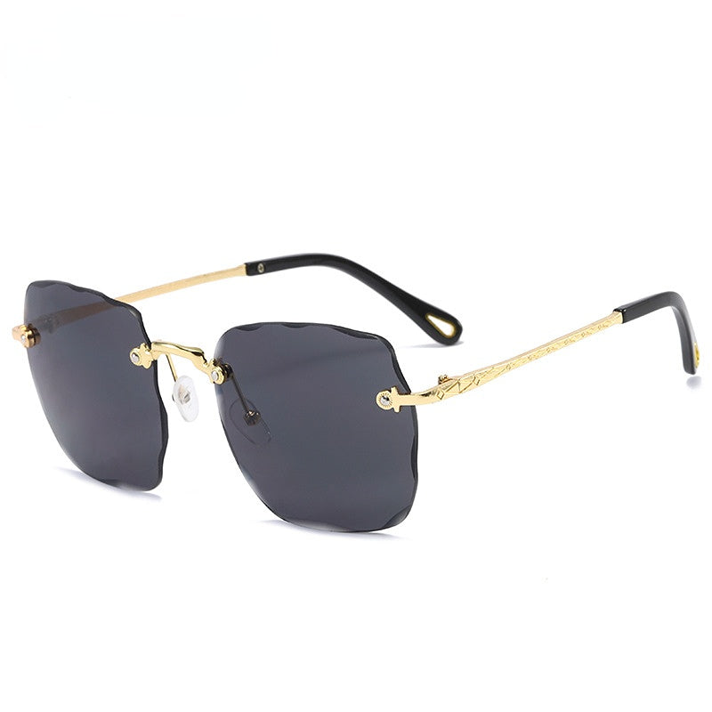 Oversized Square Frame Polarized Sunglasses Gradient Lenses