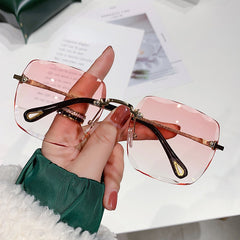 Oversized Square Frame Polarized Sunglasses Gradient Lenses