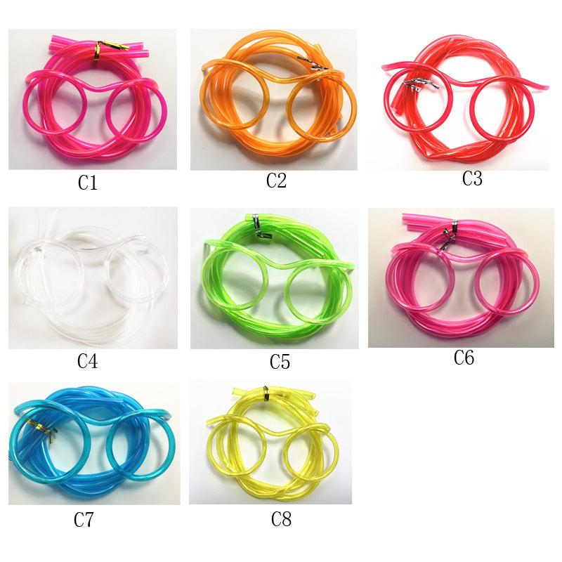 Reusable Drinking Straw Decorative Glasses Toy For Birthday Party