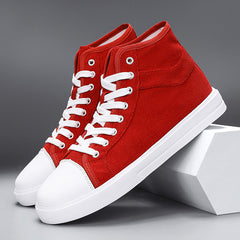 Men's High Top Canvas Walking Sneakers Lightweight Breathable Shoes