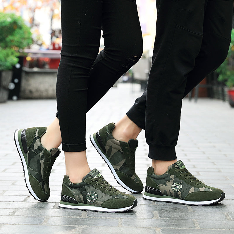 Women's Camo Pattern Running Shoes Cushioned Sneakers