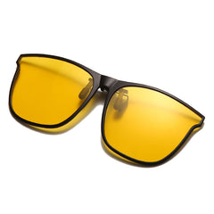 Men's Polarized Clip On Photochromic Night Driving Sunglasses