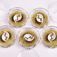 2 Pairs Reusable Self Adhesive Natural Fluffy False Lashes