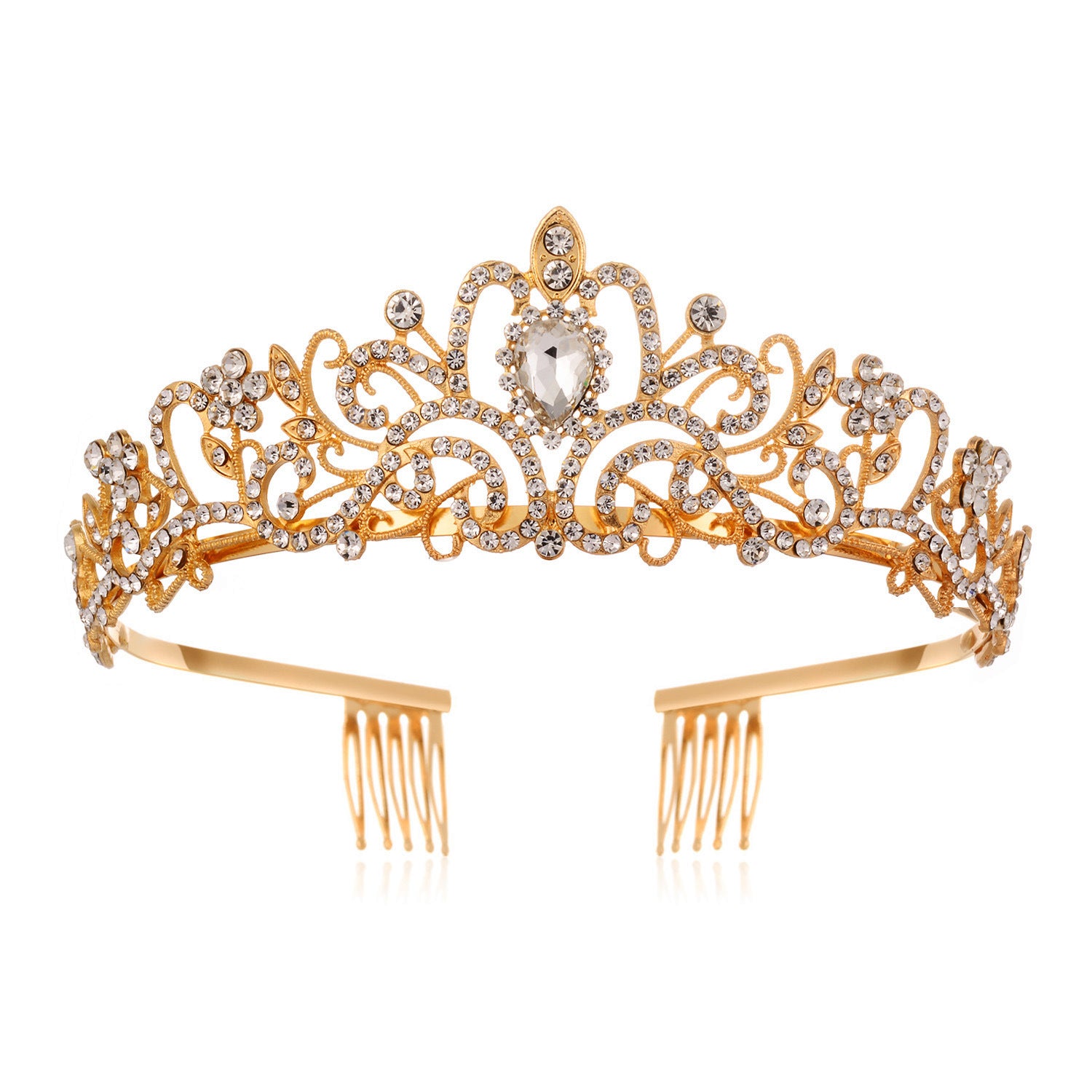 Colorful Rhinestone Crown Hairband Headband Princess Tia
