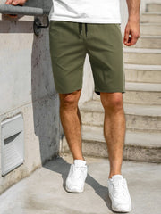 Men's Solid Waist Drawstring Shorts For Summer