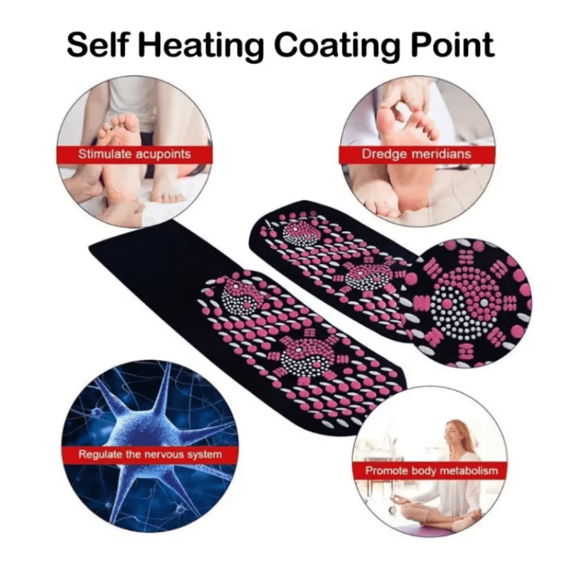 6 Pairs Self-Heating Mid Tube Socks Non-Slip Thermal Crew Socks