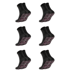 6 Pairs Self-Heating Mid Tube Socks Non-Slip Thermal Crew Socks