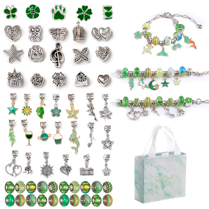 63pcs Jewelry Bracelet Making Kit Beads Charms Necklace DIY Craft