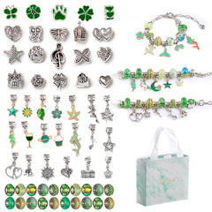 63pcs Jewelry Bracelet Making Kit Beads Charms Necklace DIY Craft