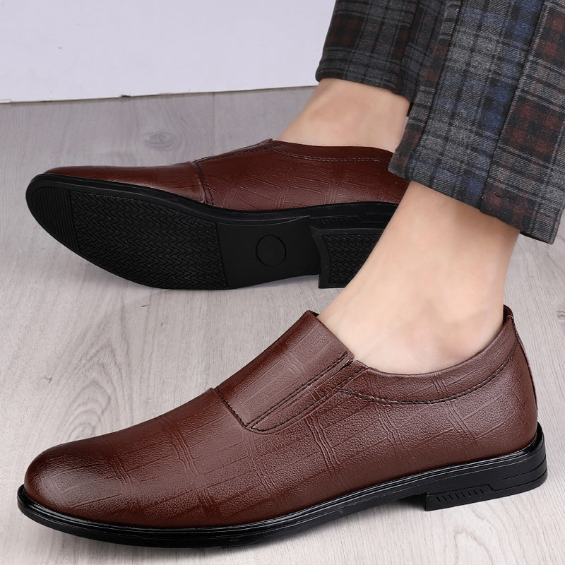 Men's Leather Dress Shoes Lightweight Slip On Loafer