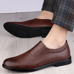Men's Leather Dress Shoes Lightweight Slip On Loafer