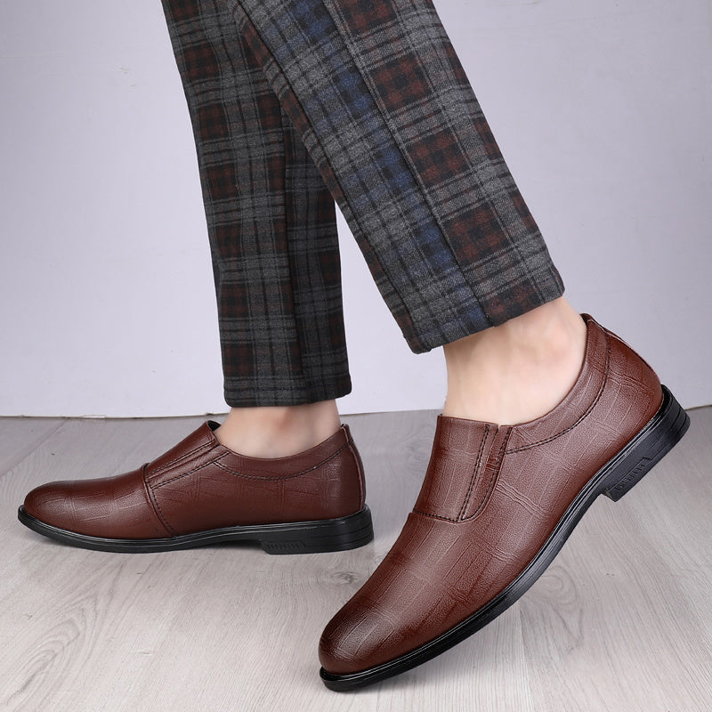 Men's Leather Dress Shoes Lightweight Slip On Loafer