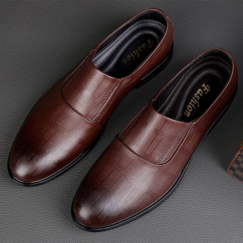 Men's Leather Dress Shoes Lightweight Slip On Loafer