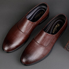 Men's Leather Dress Shoes Lightweight Slip On Loafer
