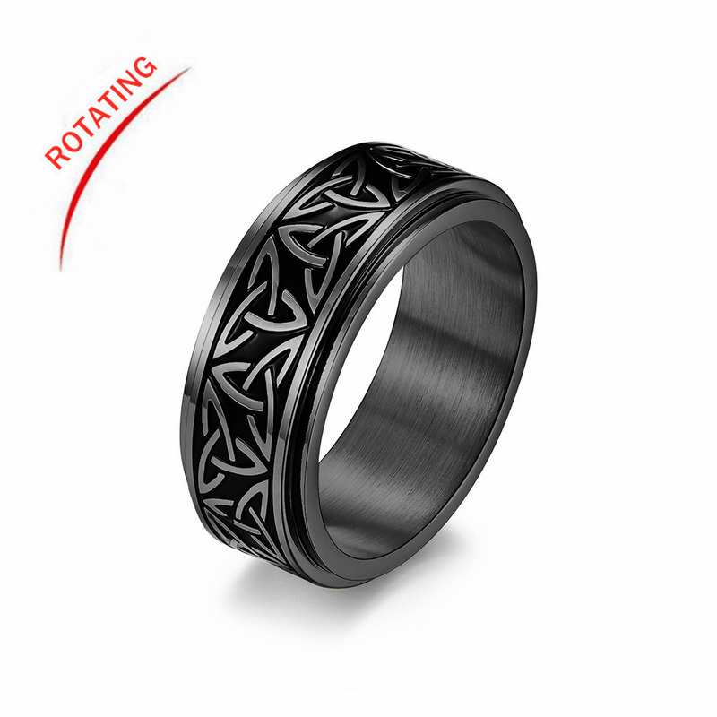 Men's Stainless Steel Triangle Knot Ring