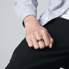 Men's Stainless Steel Triangle Knot Ring