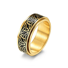 Men's Stainless Steel Triangle Knot Ring