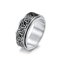 Men's Stainless Steel Triangle Knot Ring