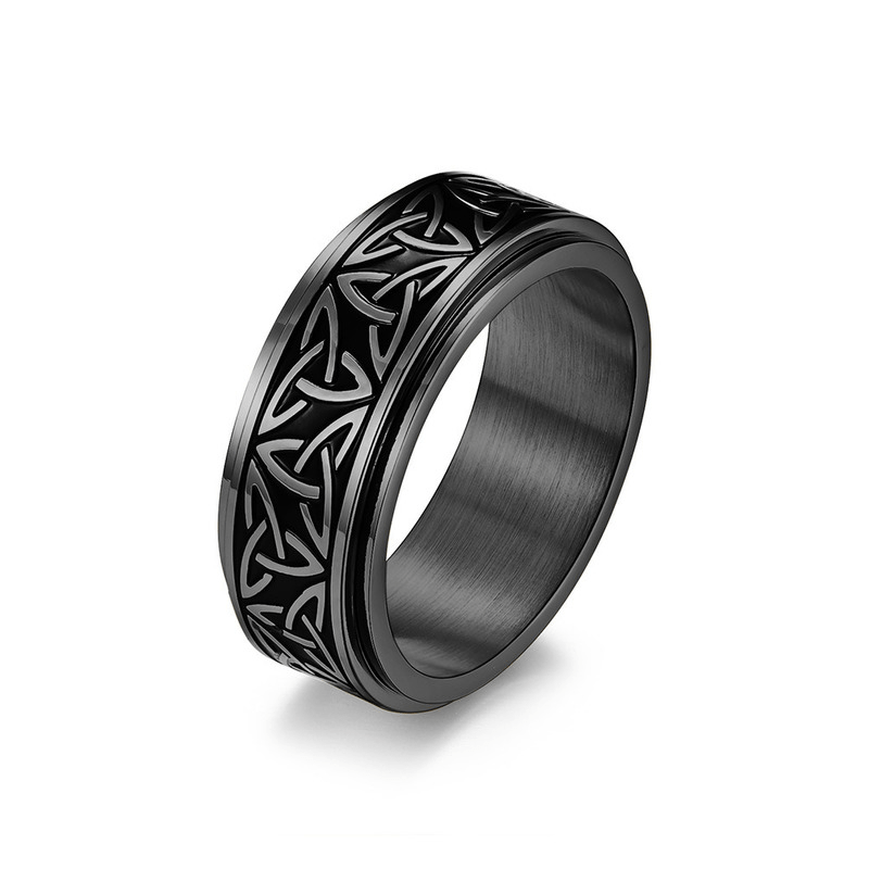 Men's Stainless Steel Triangle Knot Ring
