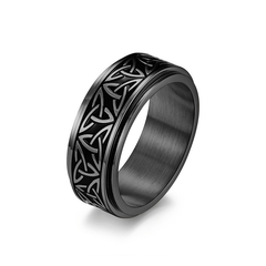 Men's Stainless Steel Triangle Knot Ring