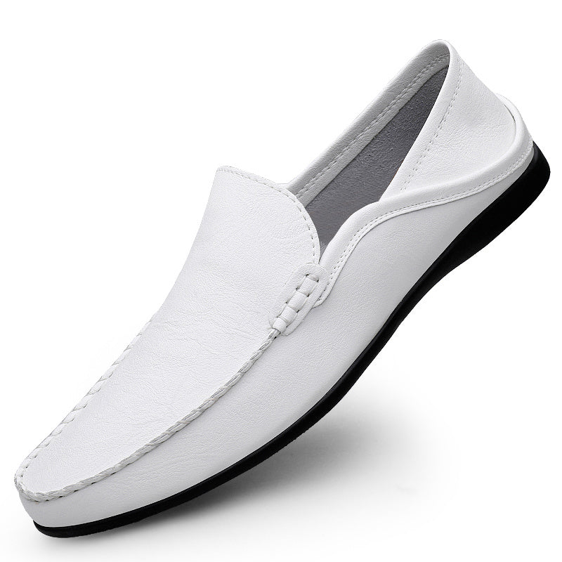 Men's Solid Loafer Shoes Lightweight Slip On Flat Moccasin