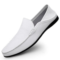 Men's Solid Loafer Shoes Lightweight Slip On Flat Moccasin