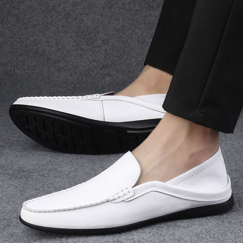 Men's Solid Loafer Shoes Lightweight Slip On Flat Moccasin