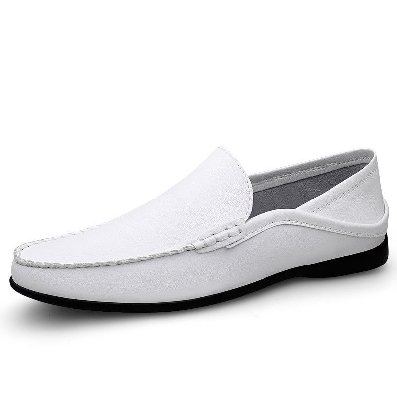 Men's Solid Loafer Shoes Lightweight Slip On Flat Moccasin
