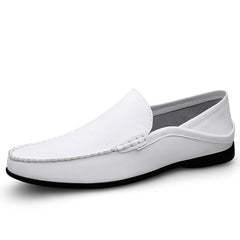 Men's Solid Loafer Shoes Lightweight Slip On Flat Moccasin