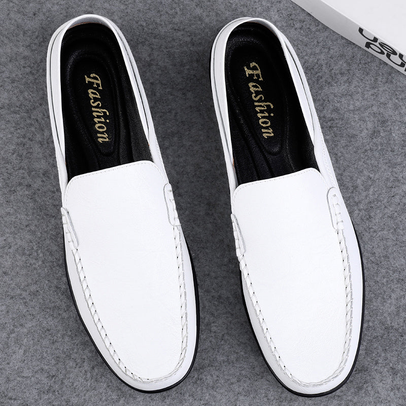 Men's Solid Loafer Shoes Lightweight Slip On Flat Moccasin